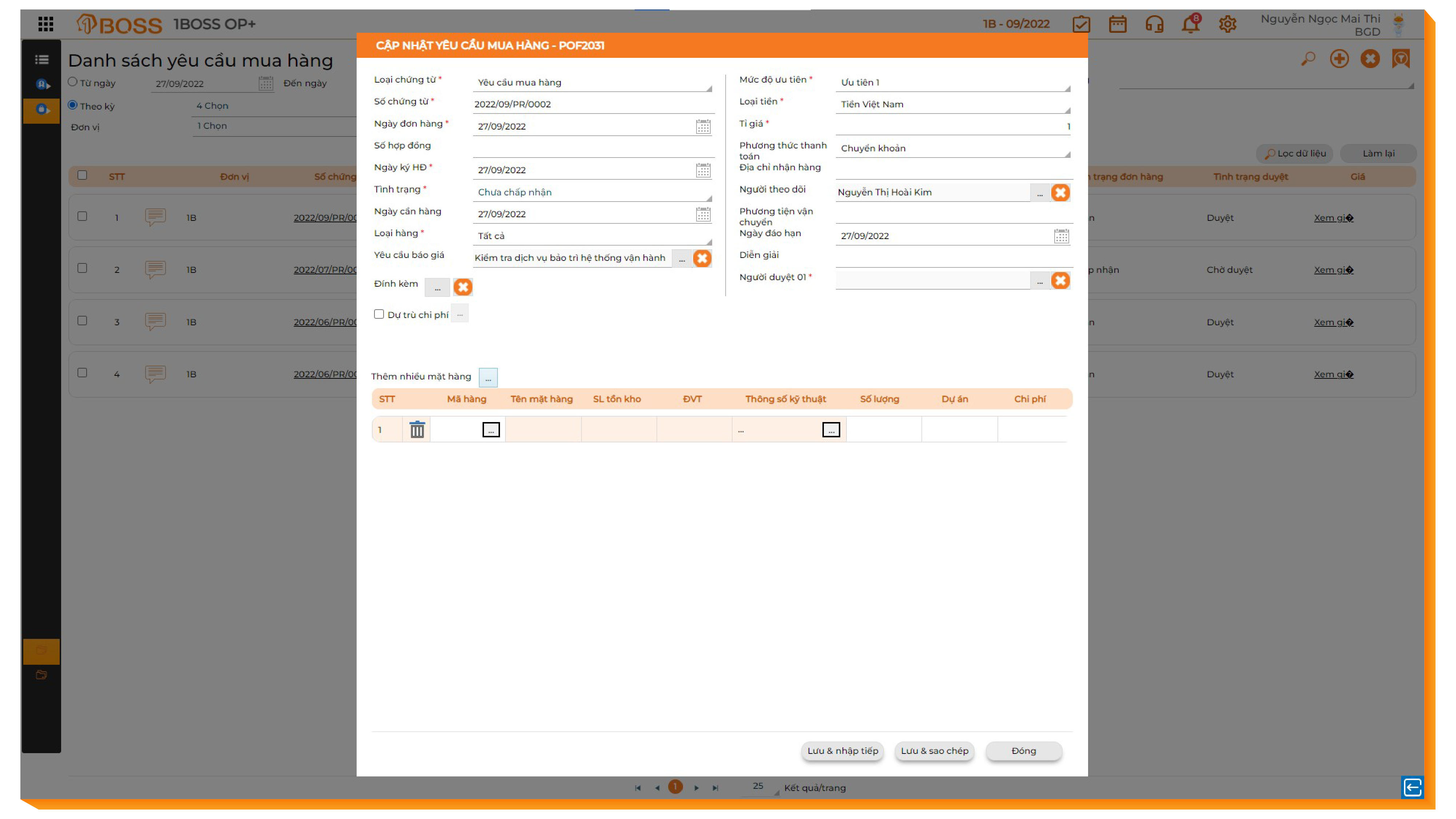 Quản lý mua hàng