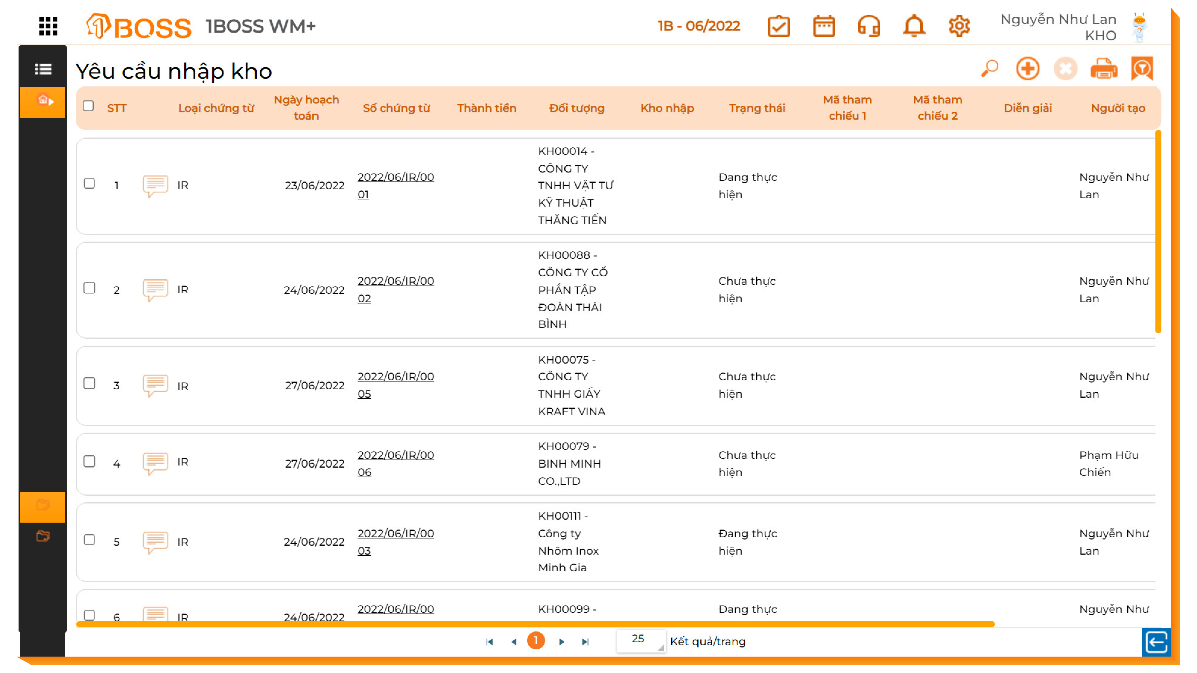 Quản lý hoạt động kho