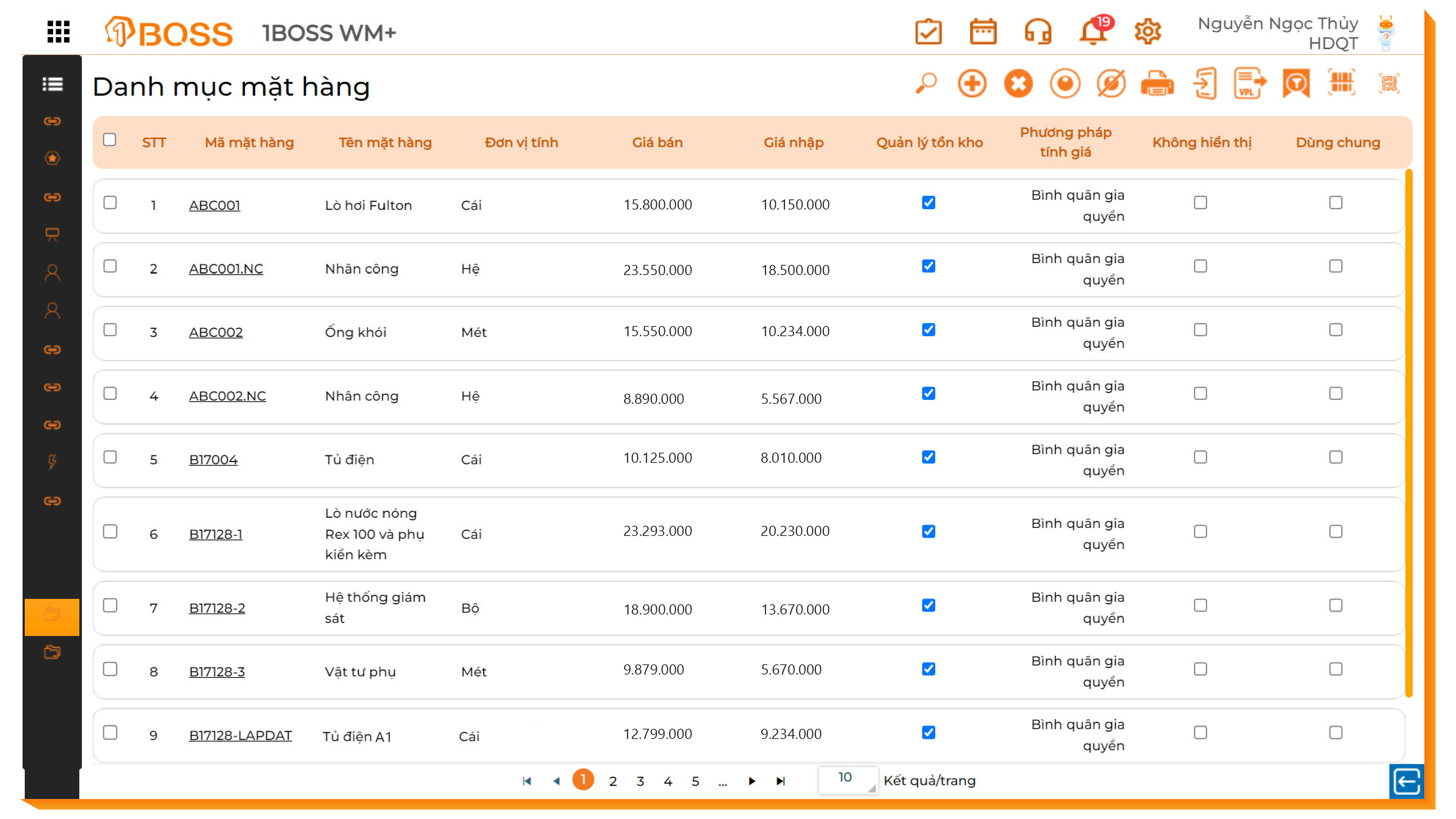 Quản lý hàng hóa theo đặc thù