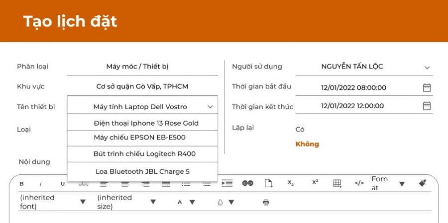 1BOSS Booking |Phần mềm quản lý lịch hẹn, lịch công tác online
