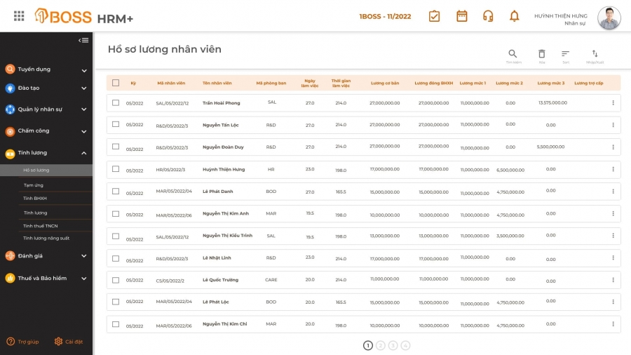 Phần mềm quản lý lương 1BOSS Payroll - Chuẩn hóa quy trình chi lương