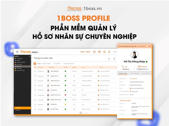 1BOSS PROFILE- Phần mềm quản lý hồ sơ nhân sự chuyên nghiệp 